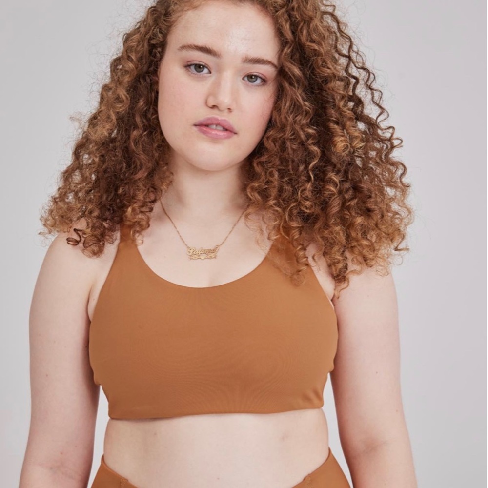 Girlfriend Collective Lou Bra in Saddle XL NWT